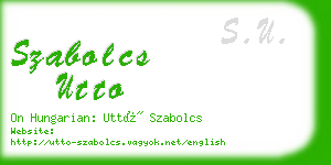szabolcs utto business card